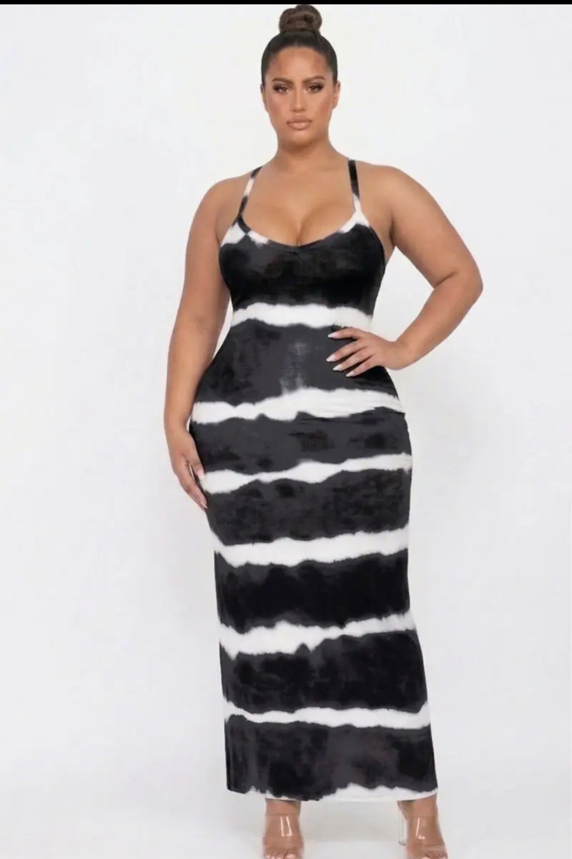 B&W Tie-Dye Sundress